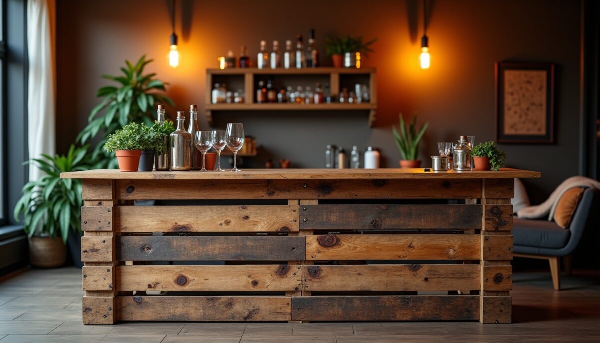 Bar en palette : inspirations créatives pour concevoir un mobilier unique et personnalisé Bar en palette : inspirations créatives pour concevoir un mobilier unique et personnalisé