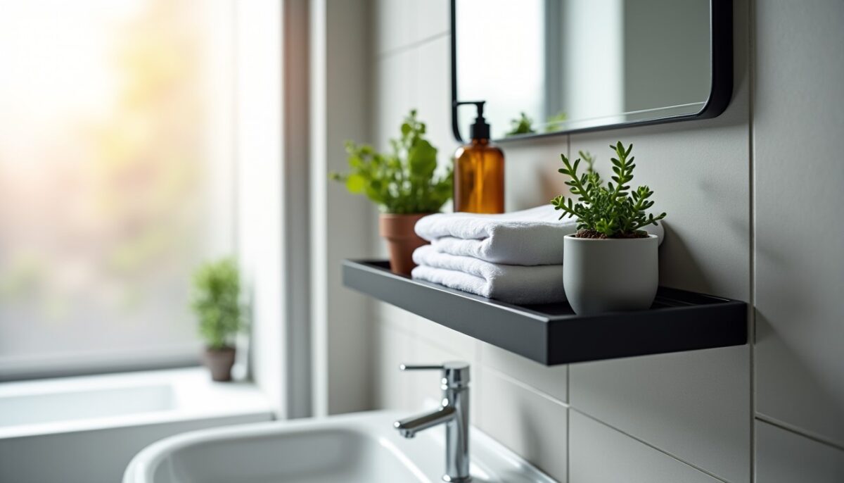 Étagère murale pour salle de bain : un rangement élégant sans perçage