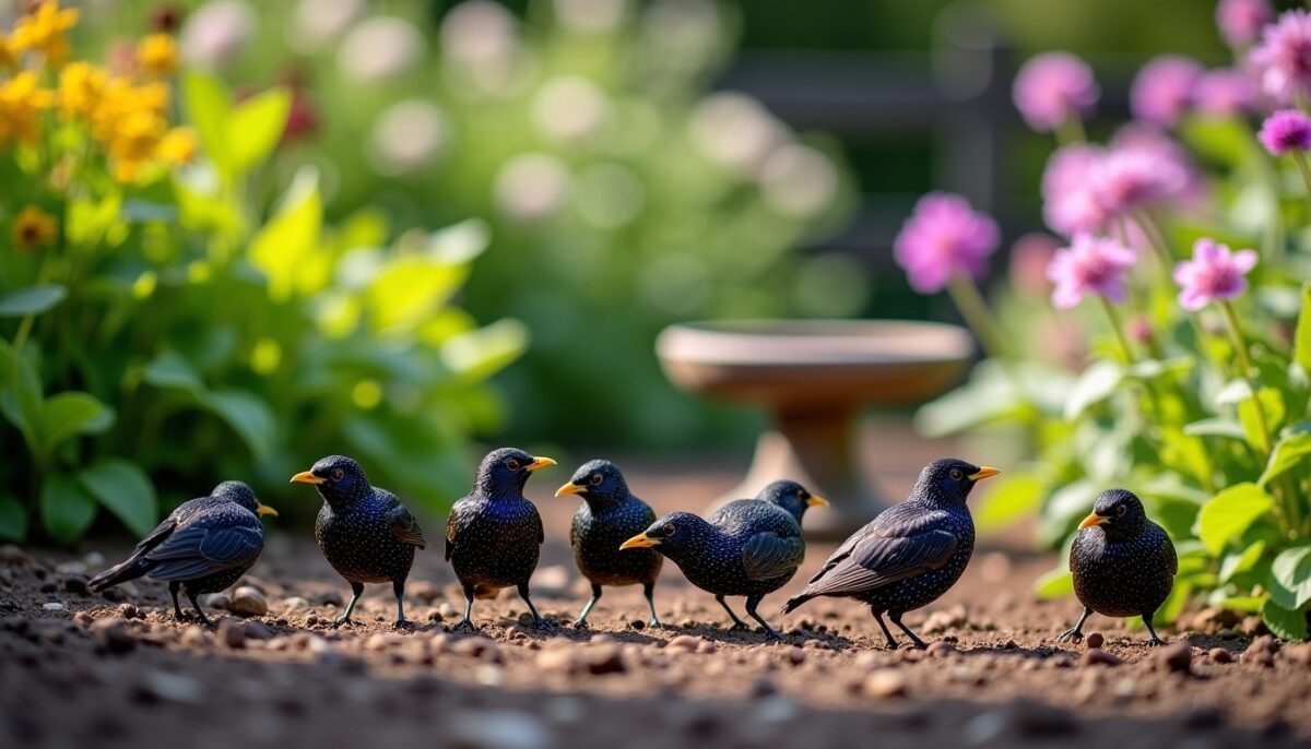Étourneaux au jardin : alliés précieux ou indésirables pour le jardinier ?