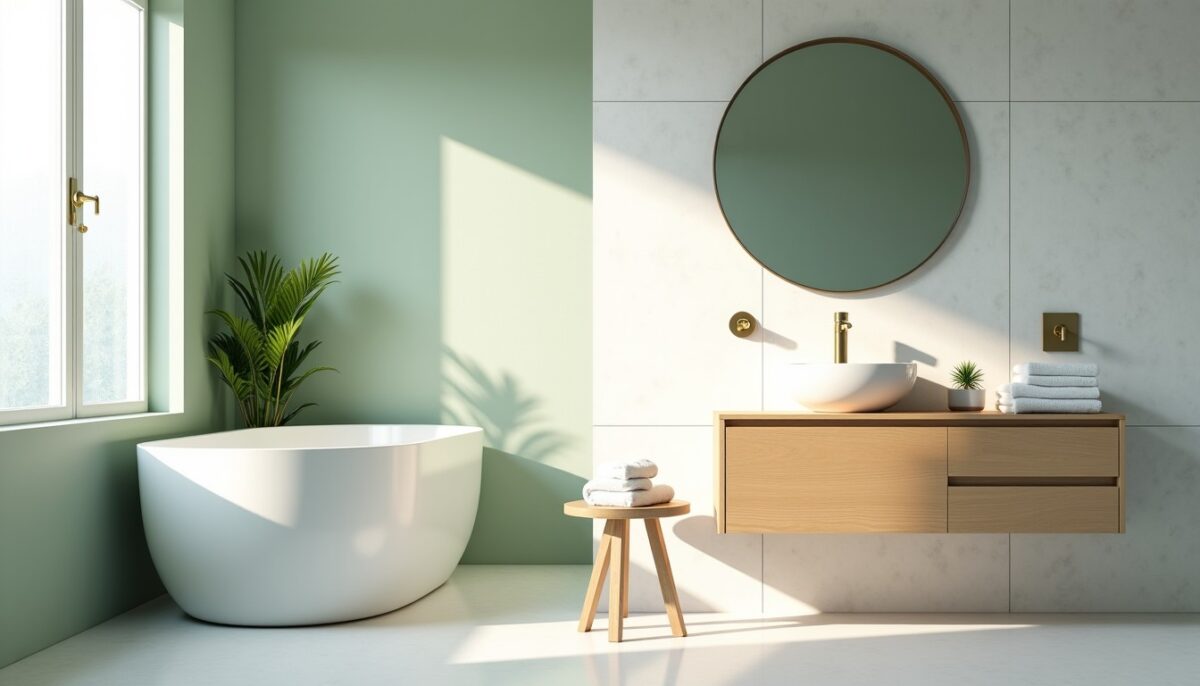 Couleurs tendance pour une salle de bain lumineuse et accueillante Couleurs tendance pour une salle de bain lumineuse et accueillante